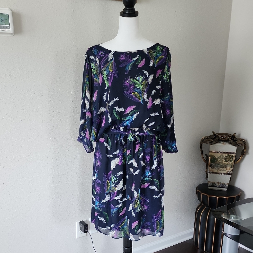 Olivia Matthews Purple and Blue Bateau Neck Sundress